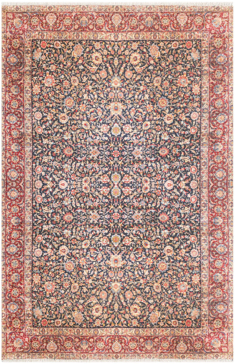 Bazaar Chic Collection Area Rug -  Tangier Rectangle Navy Blue  lifestyle 2