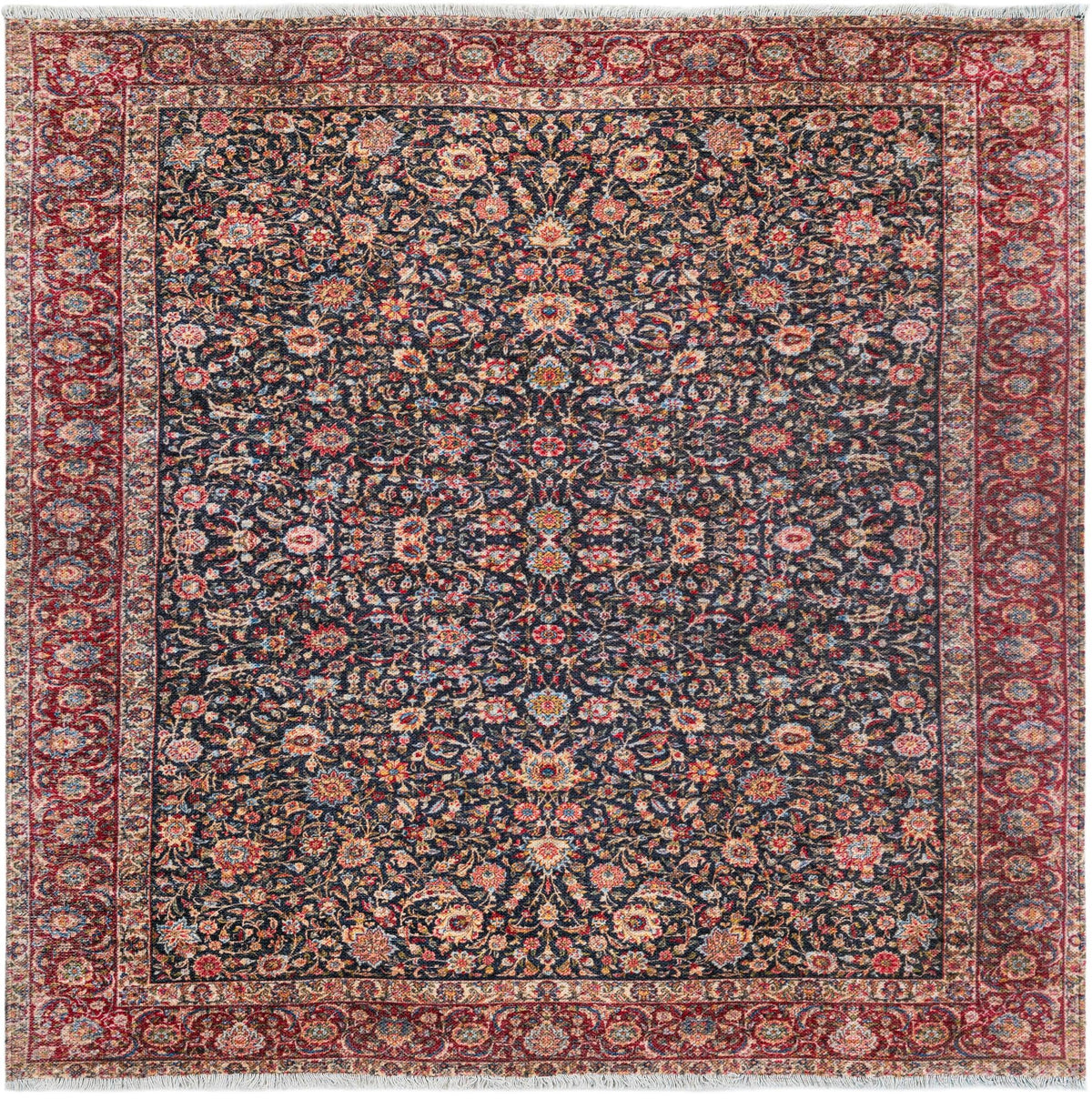 Bazaar Chic Collection Area Rug -  Tangier Square Navy Blue  lifestyle 19
