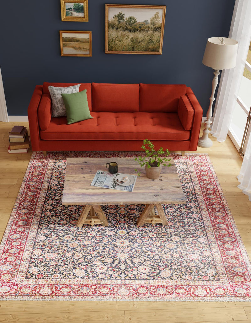 Bazaar Chic Collection Area Rug -  Tangier Square Navy Blue  lifestyle 21