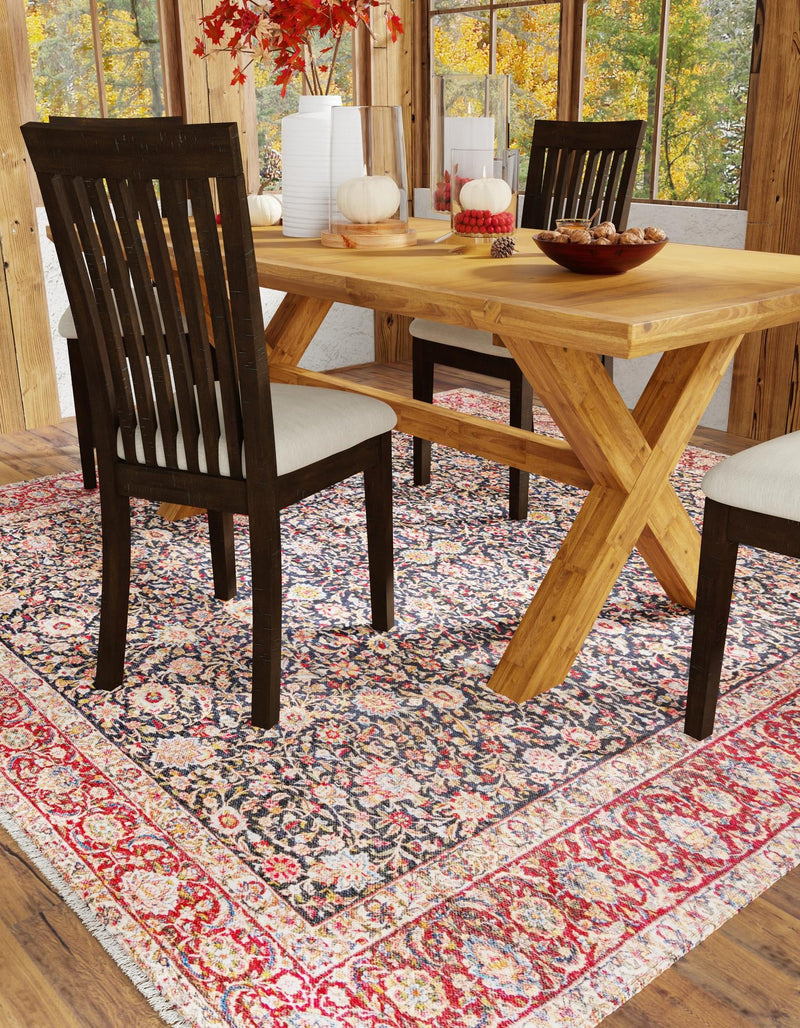Bazaar Chic Collection Area Rug -  Tangier Square Navy Blue  lifestyle 31