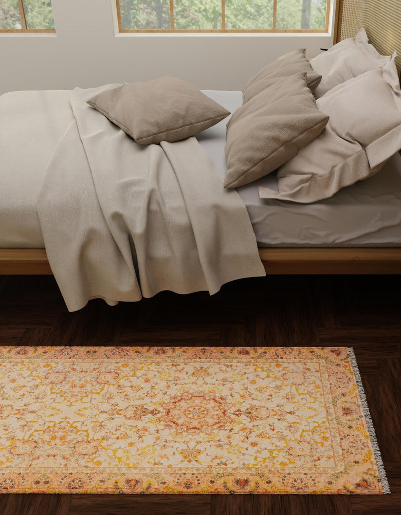 Bazaar Chic Collection Area Rug -  Fez Runner Ivory and Gold  lifestyle 24