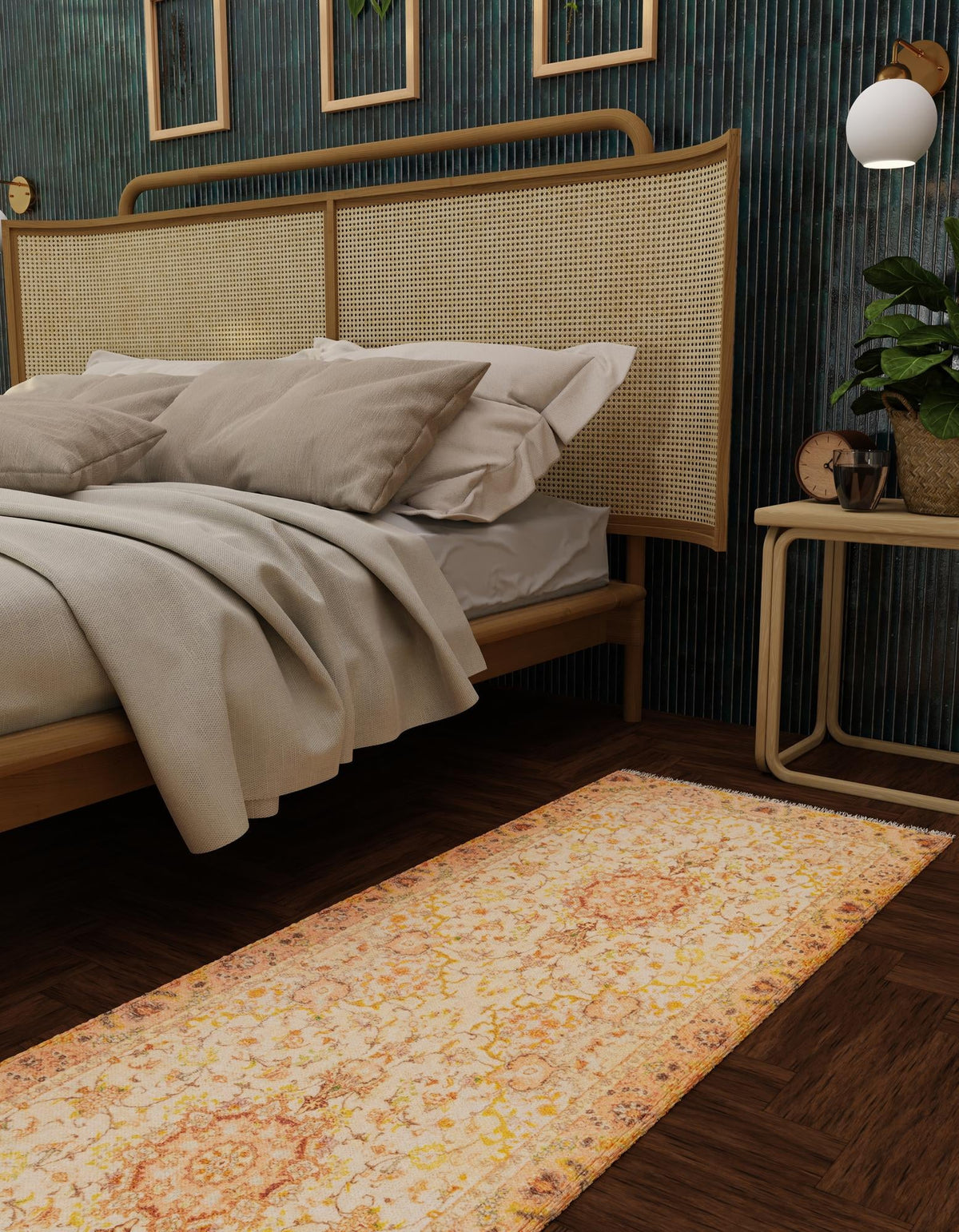 Bazaar Chic Collection Area Rug -  Fez Runner Ivory and Gold  lifestyle 26