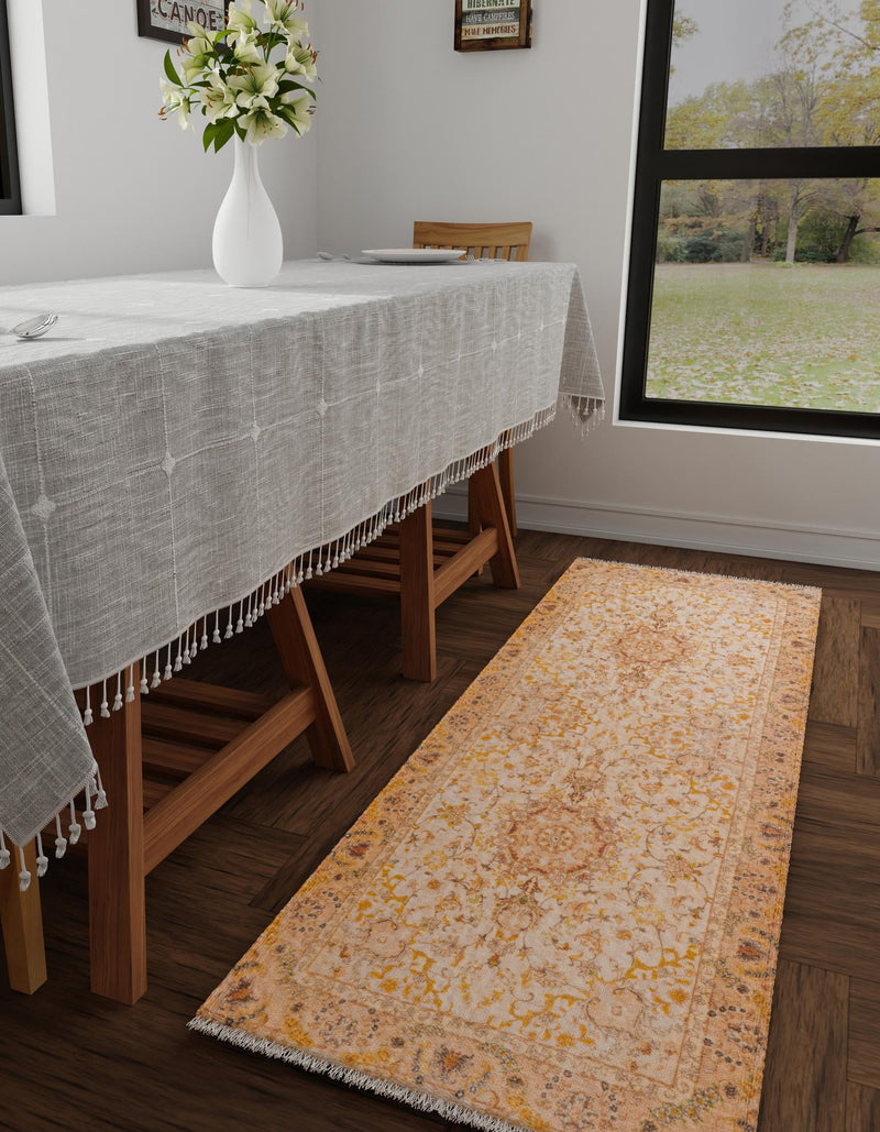 Bazaar Chic Collection Area Rug -  Fez Runner Ivory and Gold  lifestyle 30