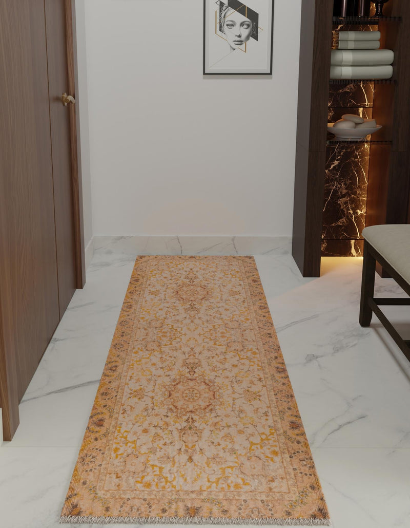 Bazaar Chic Collection Area Rug -  Fez Runner Ivory and Gold  lifestyle 32