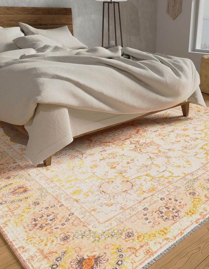 Bazaar Chic Collection Area Rug -  Fez Square Ivory and Gold  lifestyle 25
