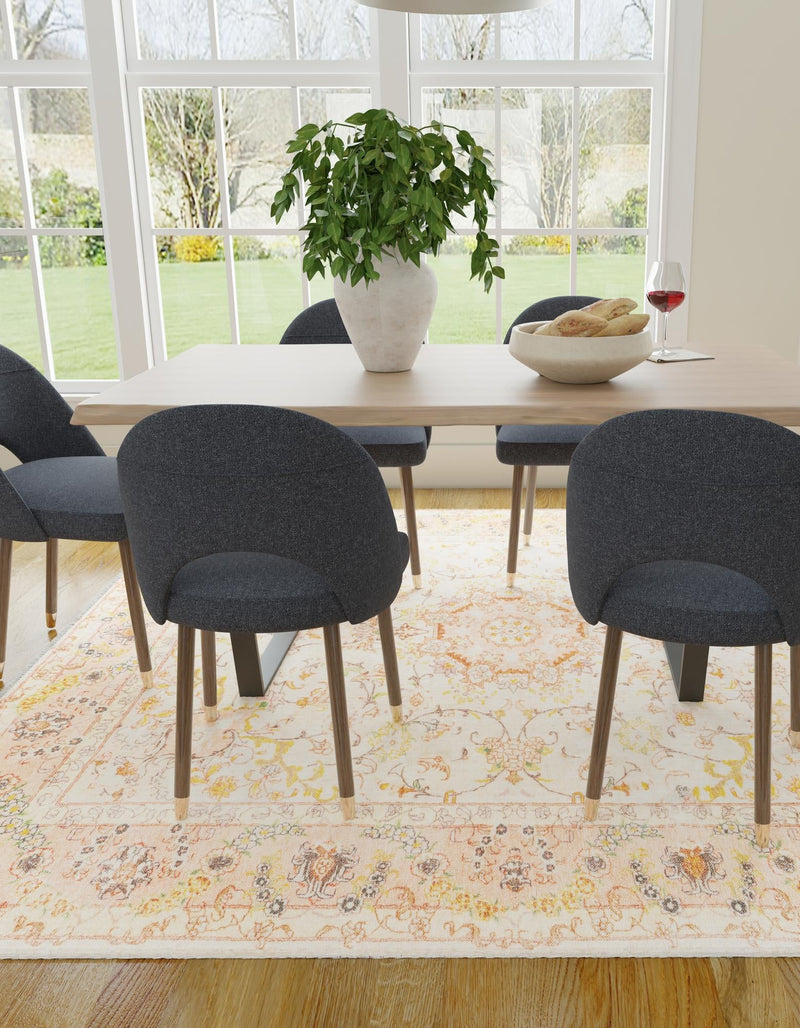 Bazaar Chic Collection Area Rug -  Fez Square Ivory and Gold  lifestyle 29