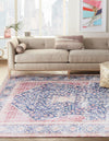 Bazaar Chic Collection Area Rug -  Rabat Rectangle Navy Blue  lifestyle 4