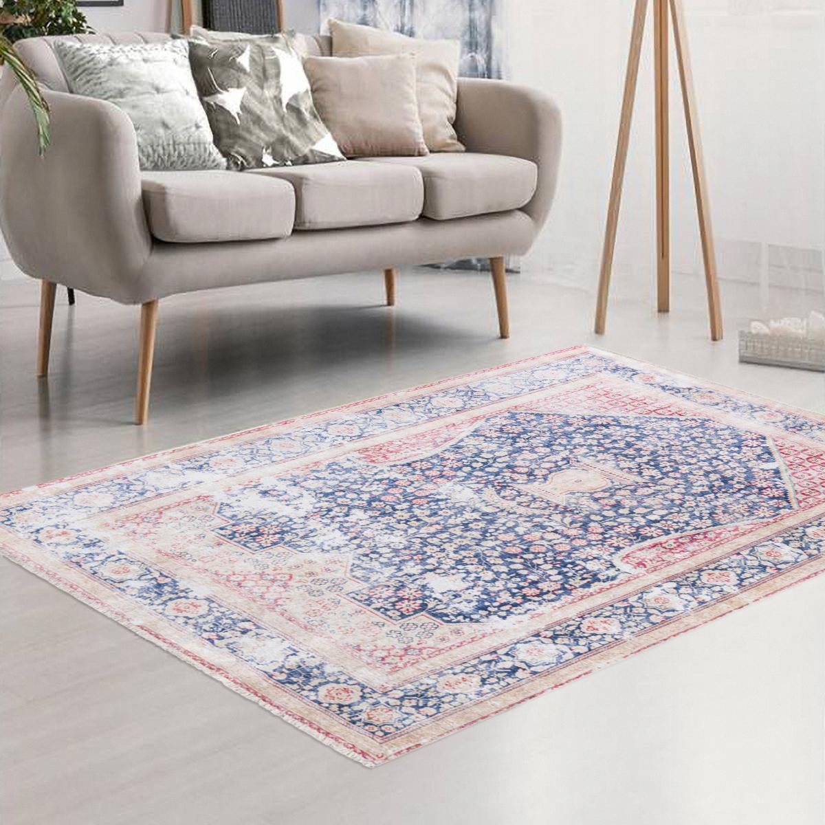 Bazaar Chic Collection Area Rug -  Rabat Rectangle Navy Blue  lifestyle 15