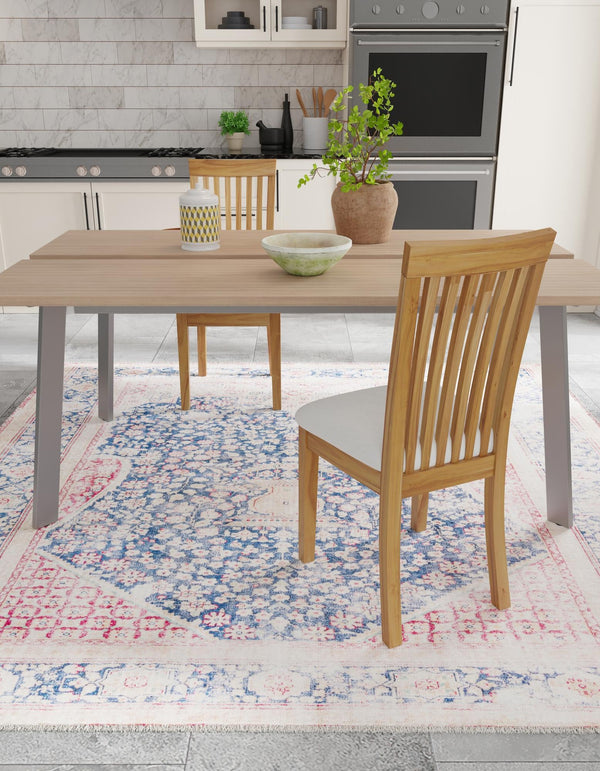 Bazaar Chic Collection Area Rug -  Rabat Square Navy Blue  lifestyle 31