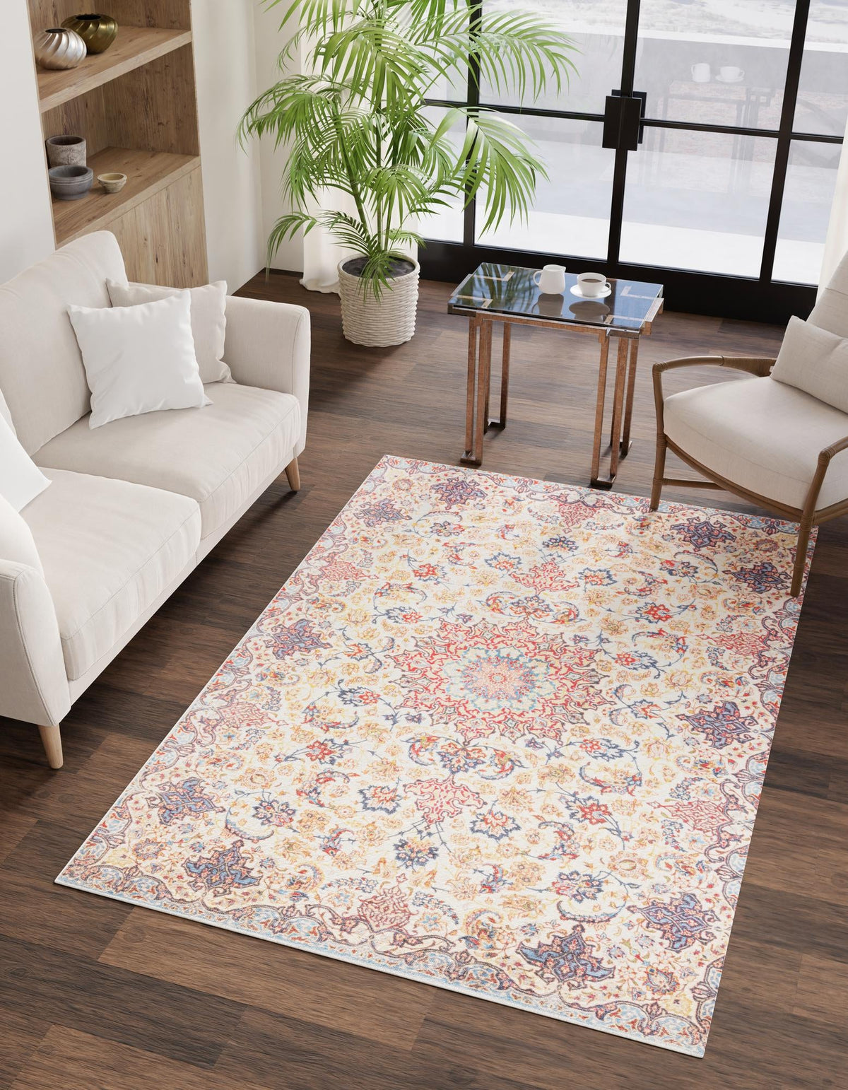 Bazaar Chic Collection Area Rug -  Meknes Rectangle Beige  lifestyle 2