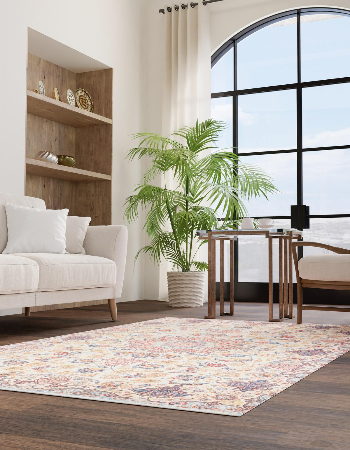 Bazaar Chic Collection Area Rug -  Meknes Rectangle Beige  lifestyle 4