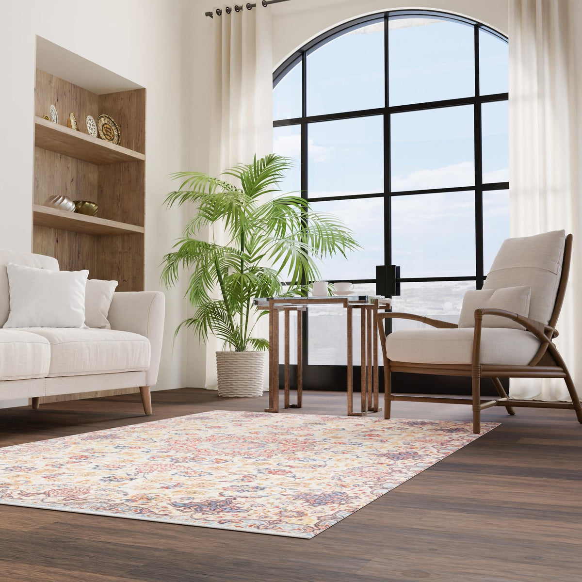 Bazaar Chic Collection Area Rug -  Meknes Rectangle Beige  lifestyle 17