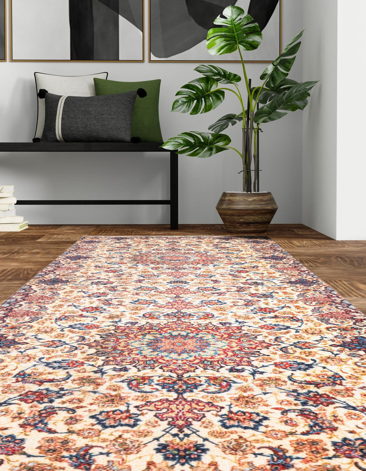 Bazaar Chic Collection Area Rug -  Meknes Runner Beige  lifestyle 27