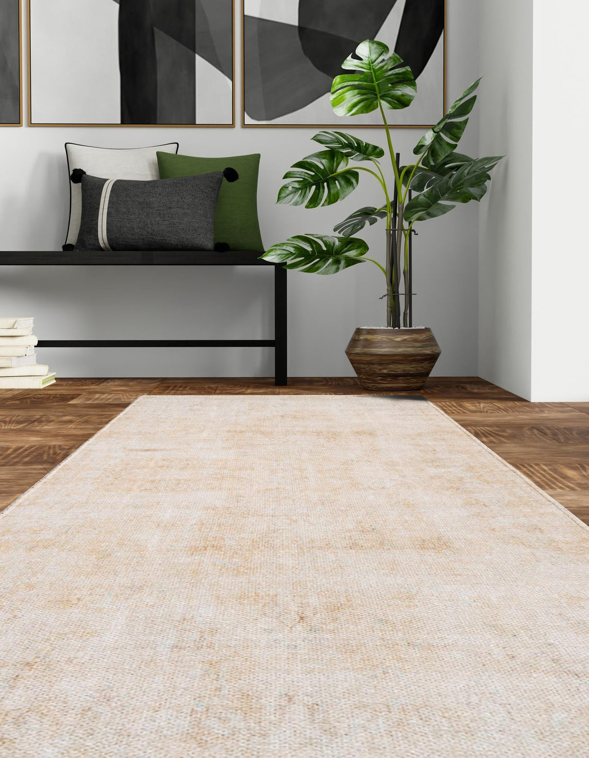 Bazaar Chic Collection Area Rug -  Agadir Runner Ivory  lifestyle 28