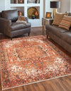 Bazaar Chic Collection Area Rug -  Essaouira Rectangle Rust Red  lifestyle 2