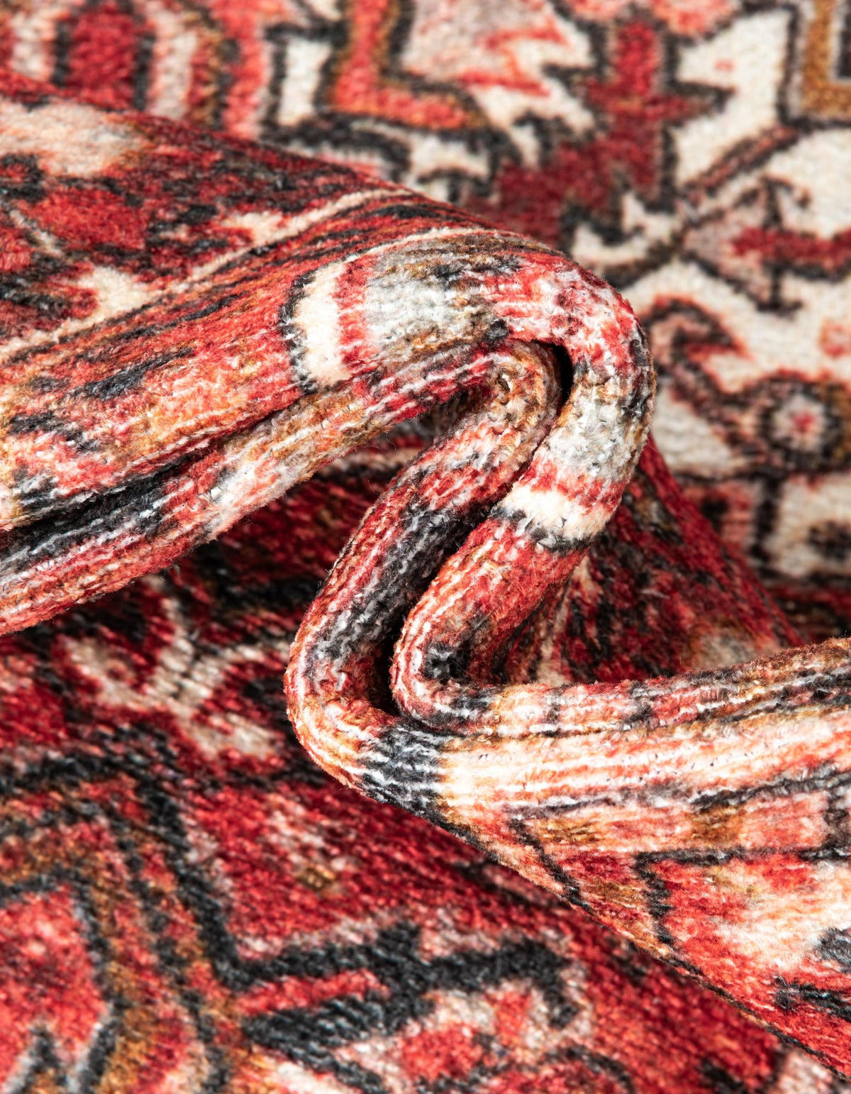Bazaar Chic Collection Area Rug -  Essaouira Rectangle Rust Red  lifestyle 8