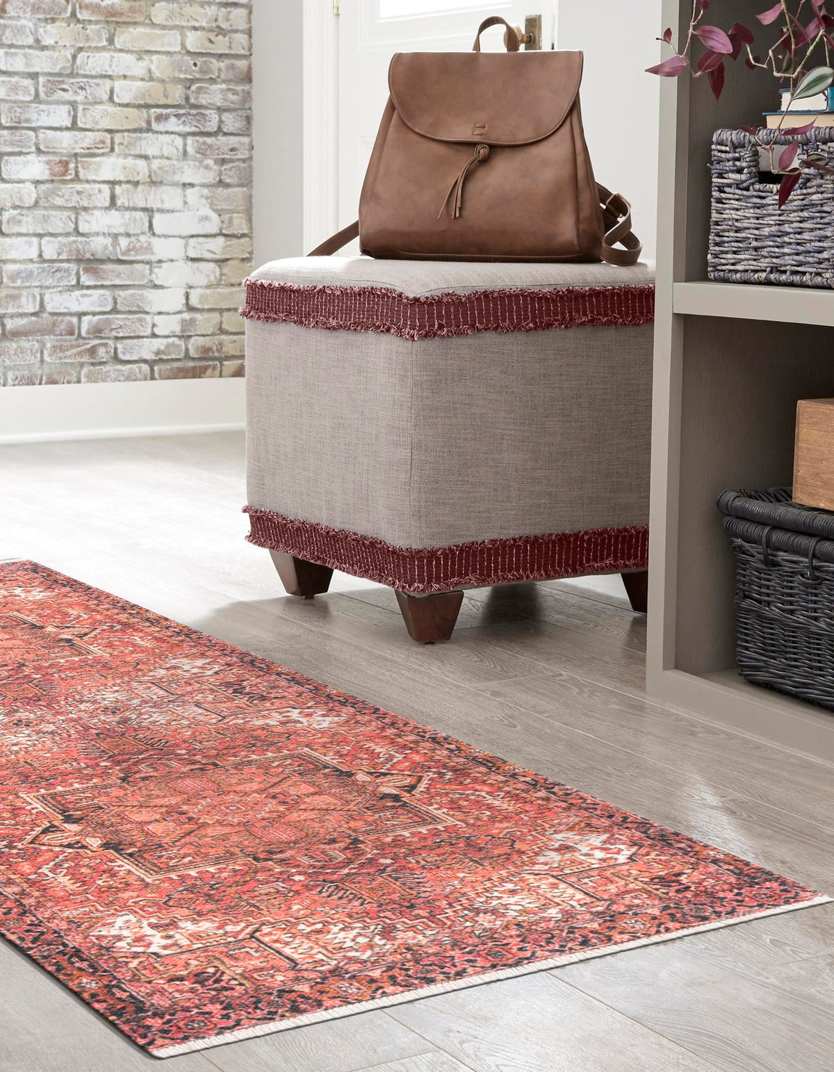 Bazaar Chic Collection Area Rug -  Essaouira Runner Rust Red  lifestyle 34