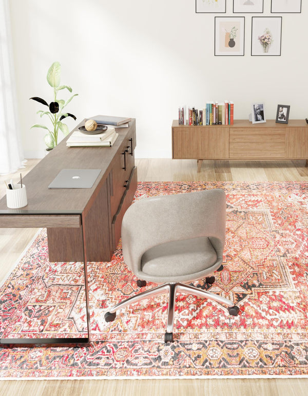 Bazaar Chic Collection Area Rug -  Essaouira Square Rust Red  lifestyle 35