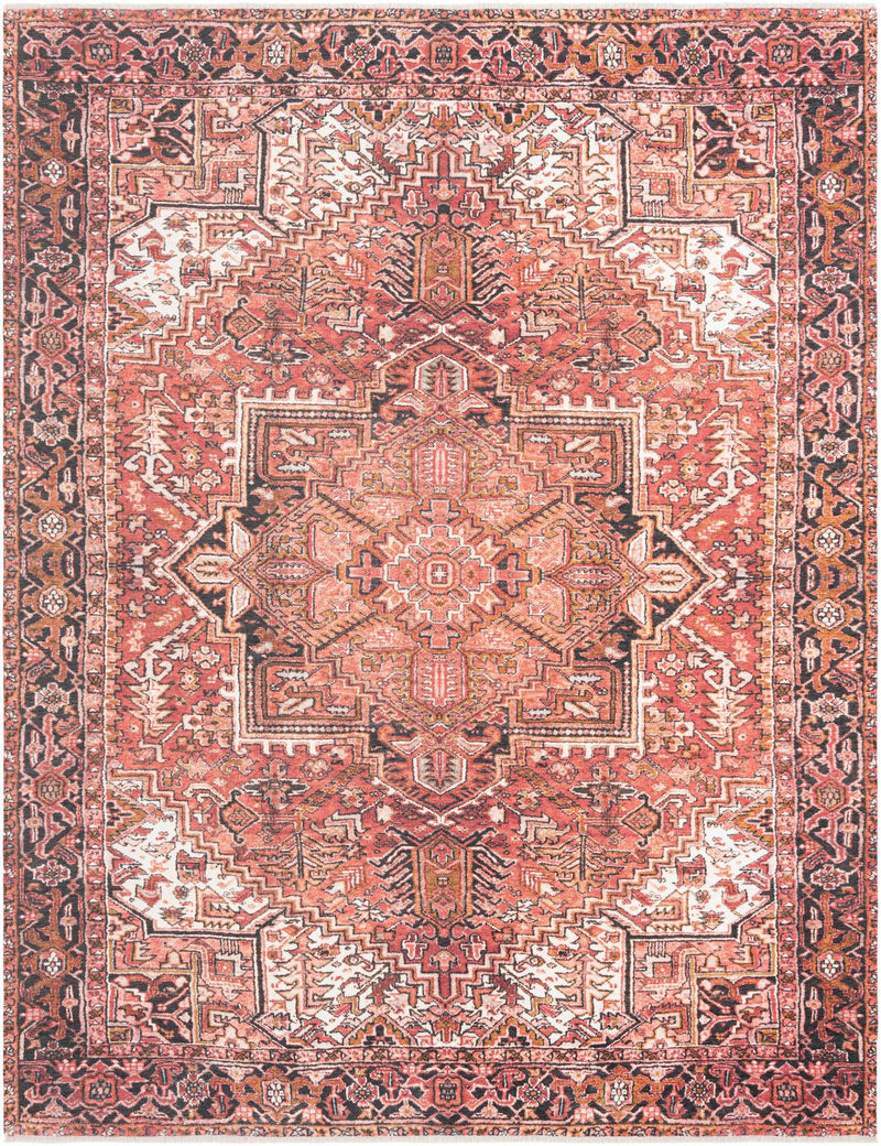 Bazaar Chic Collection Area Rug -  Essaouira Rectangle Rust Red  lifestyle 2