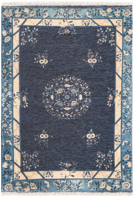 Bazaar Chic Collection Area Rug -  Ouarzazate Rectangle Navy Blue Main