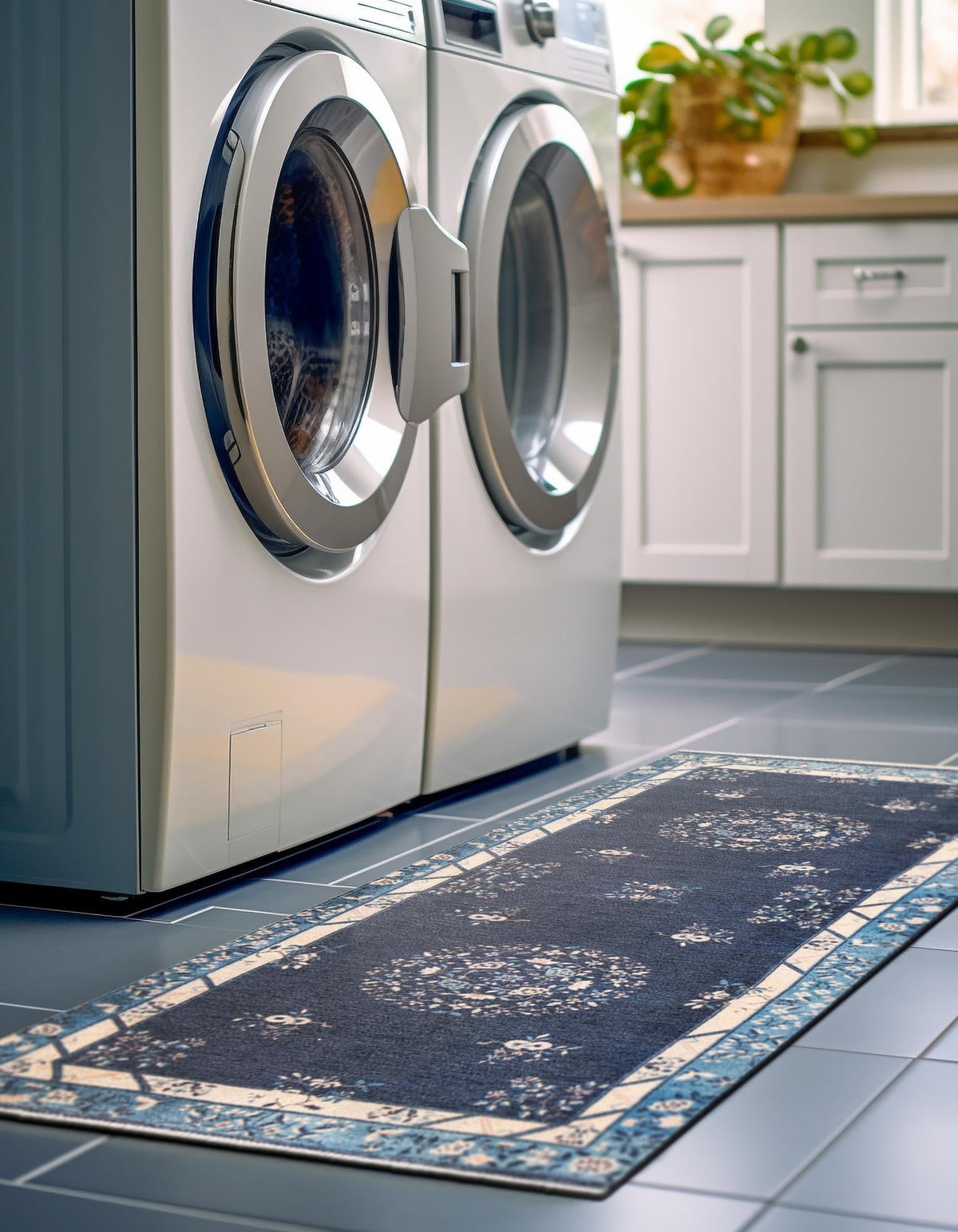 Bazaar Chic Collection Area Rug -  Ouarzazate Runner Navy Blue  lifestyle 28