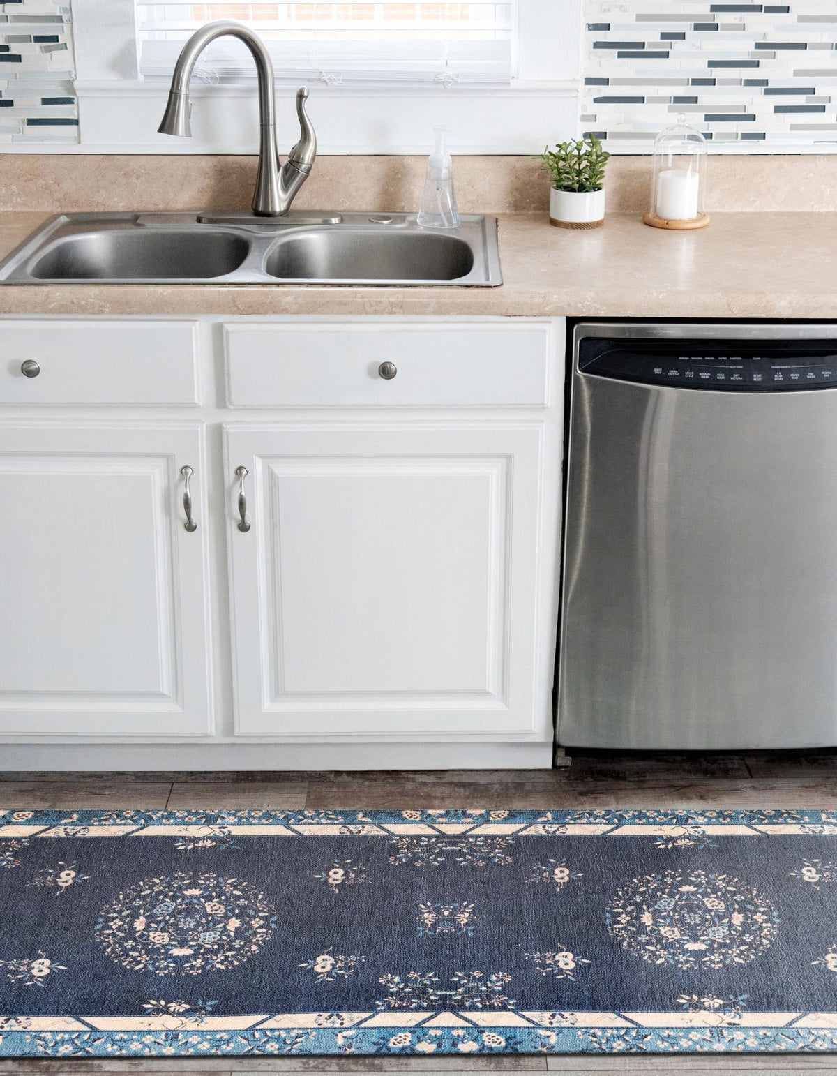 Bazaar Chic Collection Area Rug -  Ouarzazate Runner Navy Blue  lifestyle 32
