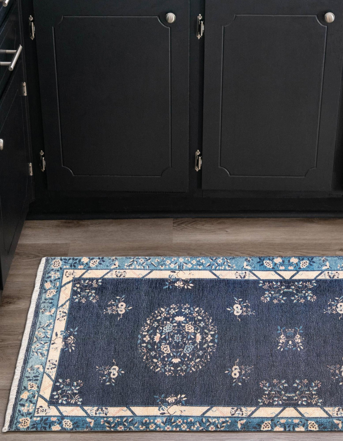 Bazaar Chic Collection Area Rug -  Ouarzazate Runner Navy Blue  lifestyle 34