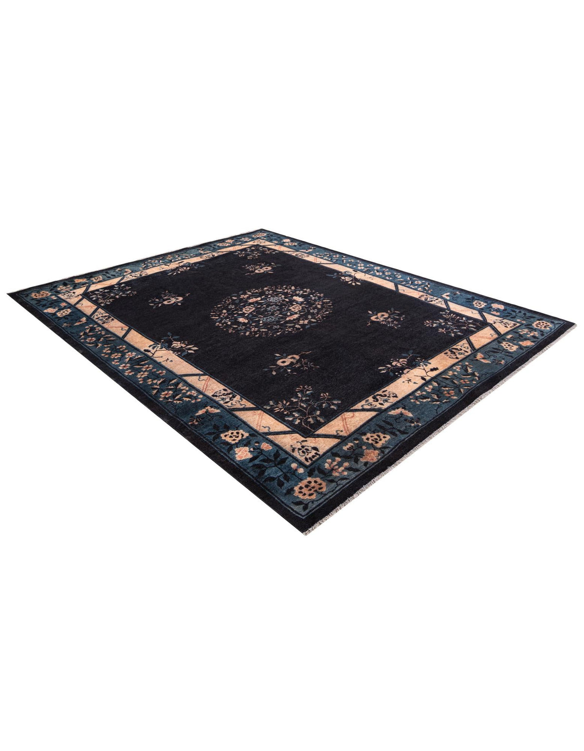 Bazaar Chic Collection Area Rug -  Ouarzazate Rectangle Navy Blue  lifestyle 3
