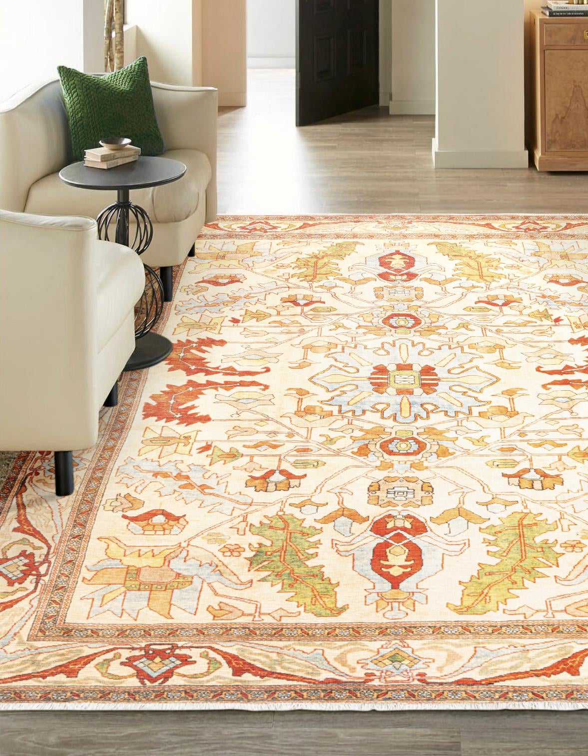 Bazaar Chic Collection Area Rug -  Tetouan Rectangle Beige  lifestyle 3