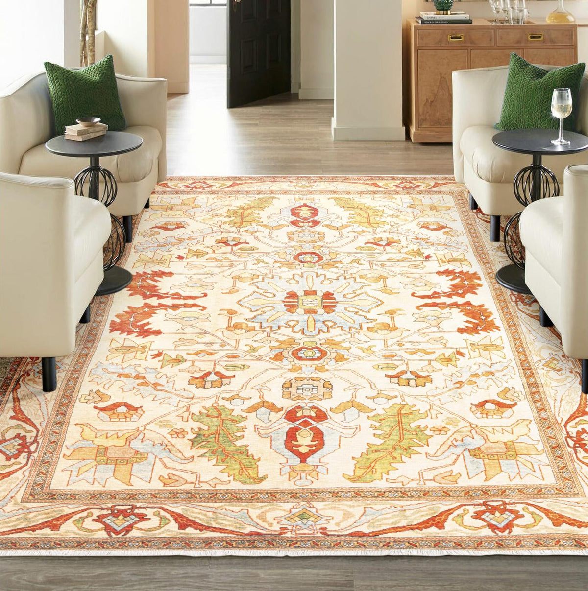 Bazaar Chic Collection Area Rug -  Tetouan Rectangle Beige  lifestyle 16