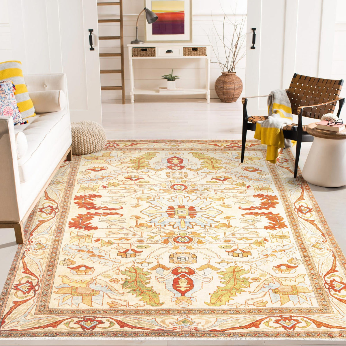 Bazaar Chic Collection Area Rug -  Tetouan Rectangle Beige  lifestyle 17