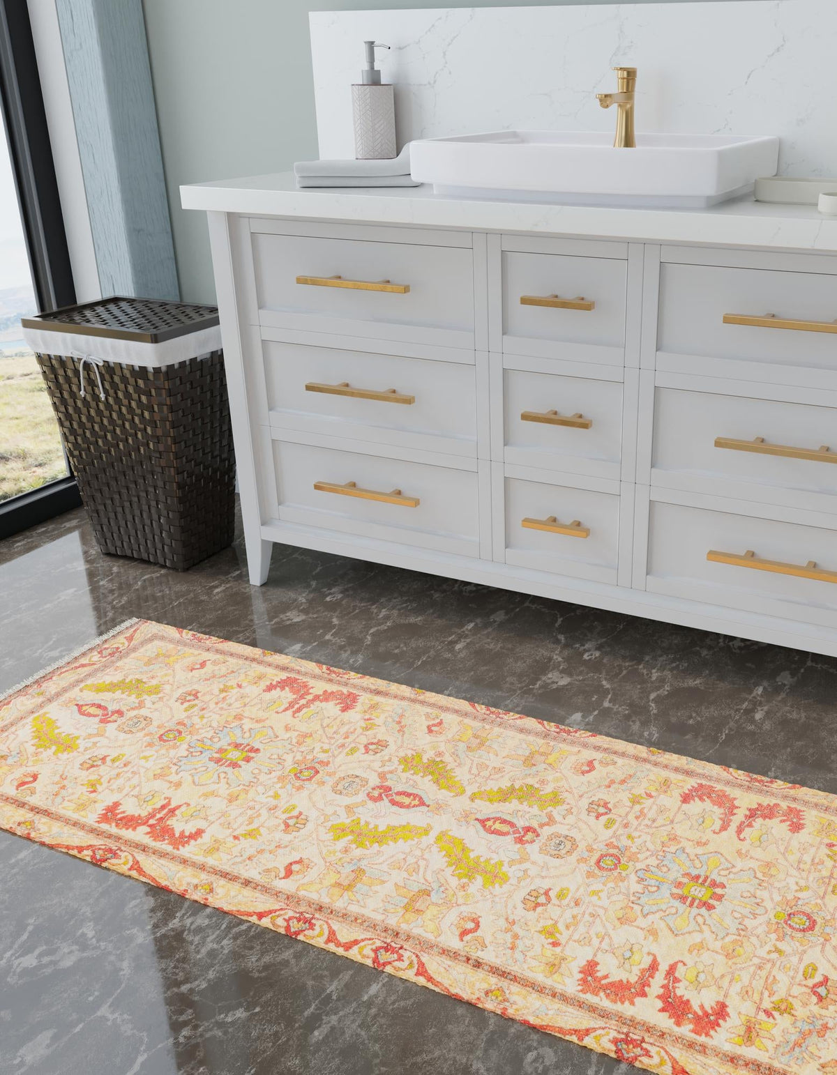 Bazaar Chic Collection Area Rug -  Tetouan Runner Beige  lifestyle 30