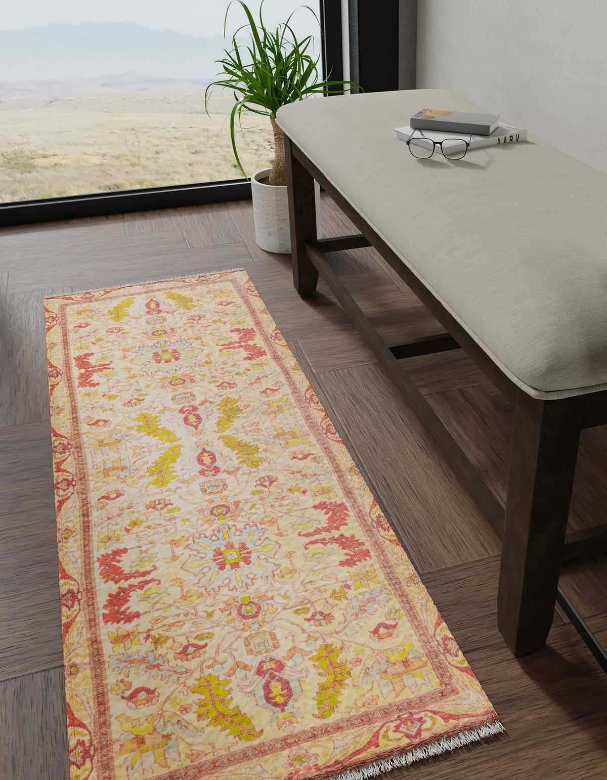 Bazaar Chic Collection Area Rug -  Tetouan Runner Beige  lifestyle 36
