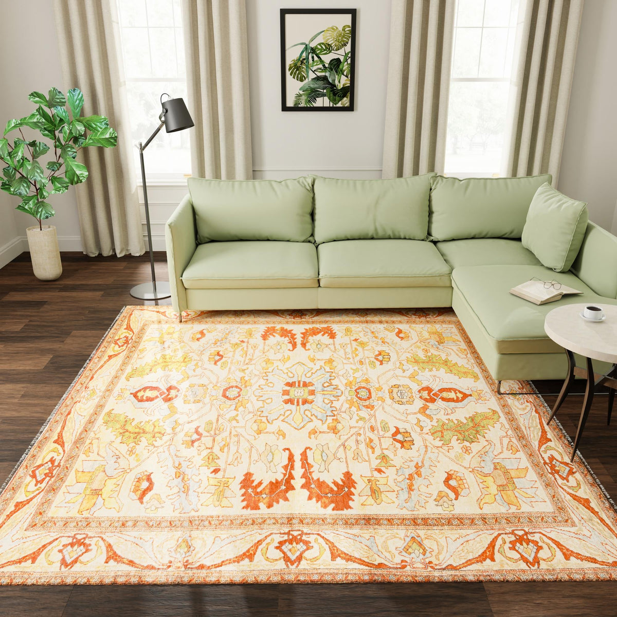 Bazaar Chic Collection Area Rug -  Tetouan Square Beige  lifestyle 62