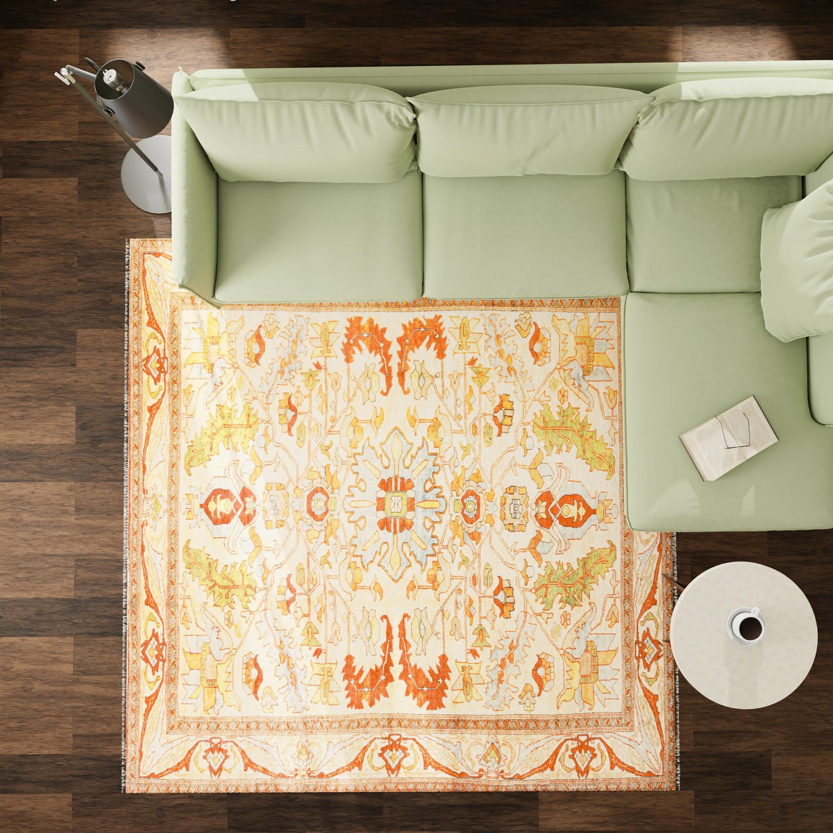 Bazaar Chic Collection Area Rug -  Tetouan Square Beige  lifestyle 64