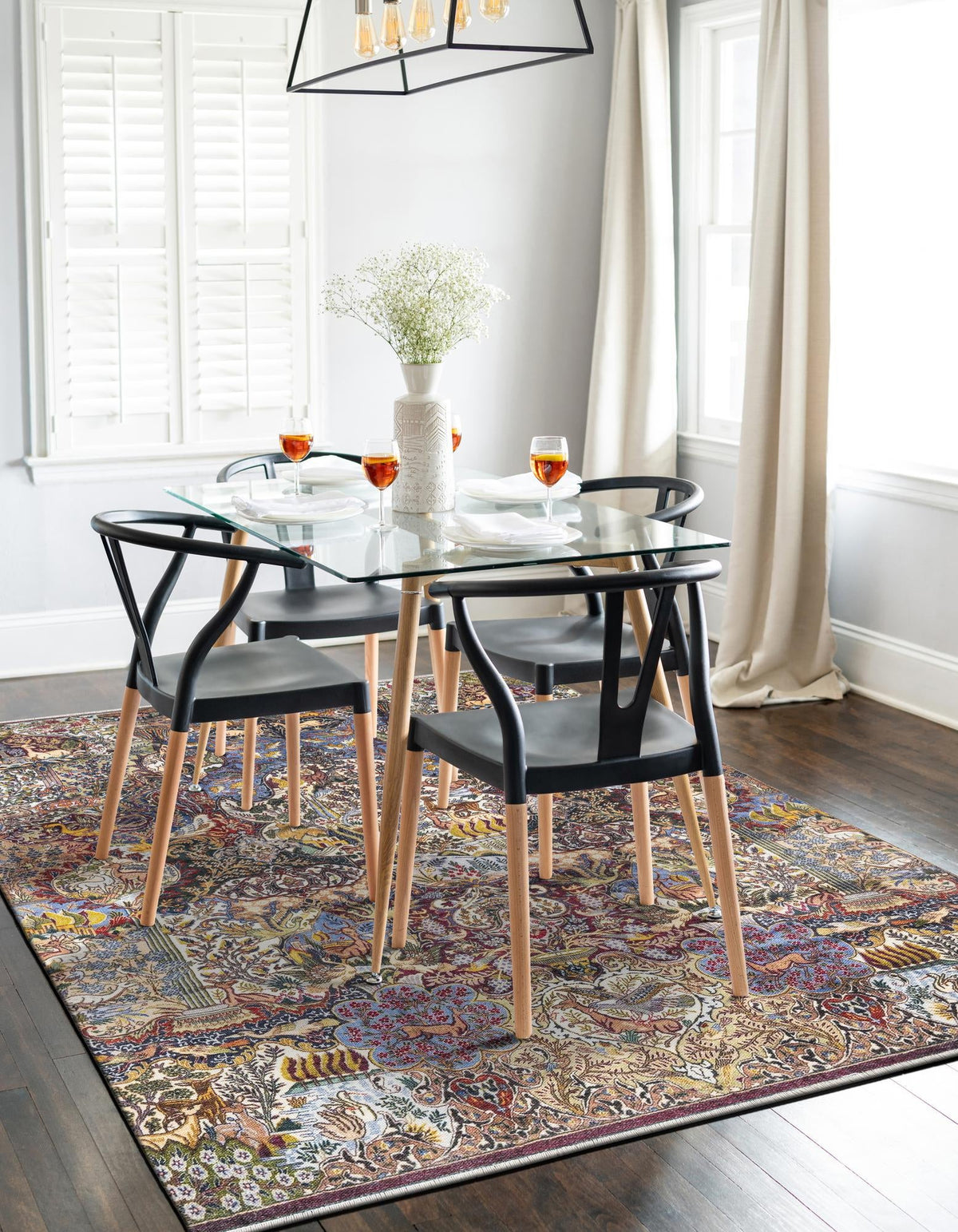Bazaar Chic Collection Area Rug -  Safi Rectangle Multi  lifestyle 5