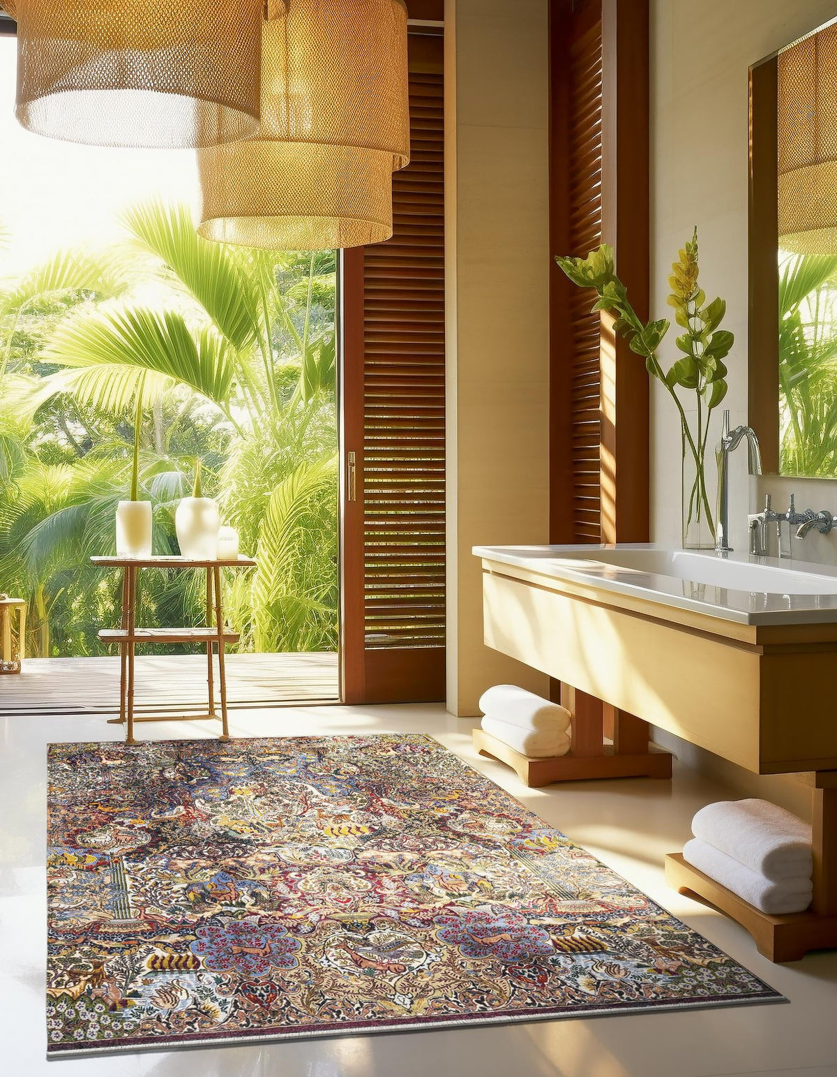 Bazaar Chic Collection Area Rug -  Safi Rectangle Multi  lifestyle 9