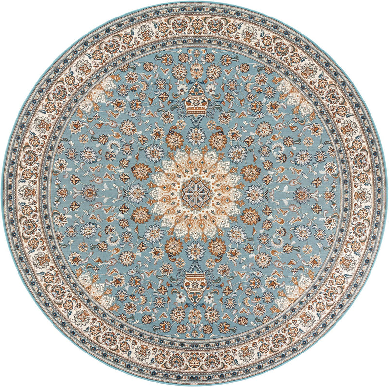 Patio Elegance Collection Area Rug -  Bower Round Blue  lifestyle 33