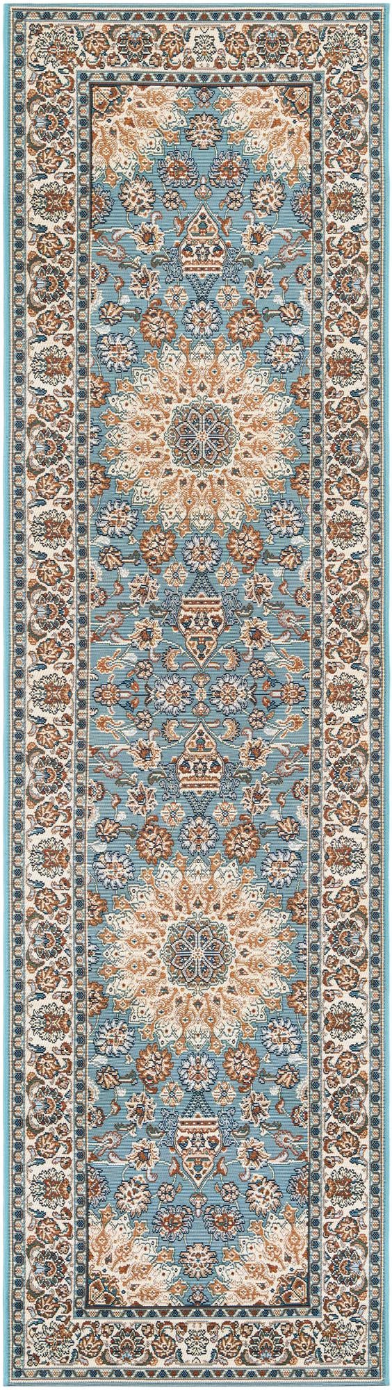 Patio Elegance Collection Area Rug -  Bower Runner Blue  lifestyle 51