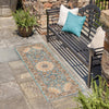Patio Elegance Collection Area Rug -  Bower Runner Blue  lifestyle 114