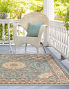 Patio Elegance Collection Area Rug -  Bower Square Blue  lifestyle 70