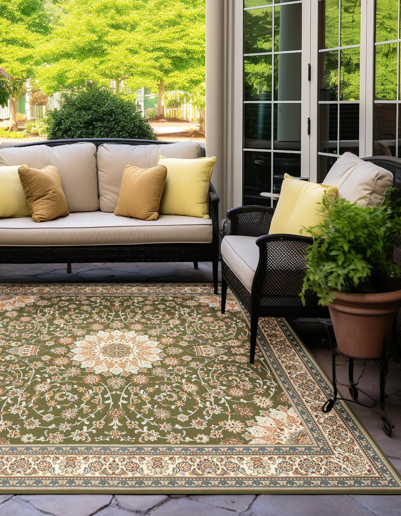 Patio Elegance Collection Area Rug -  Bower Square Green  lifestyle 59