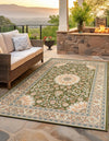 Patio Elegance Collection Area Rug -  Bower Rectangle Green  lifestyle 6