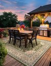Patio Elegance Collection Area Rug -  Bower Rectangle Green  lifestyle 10