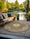 Patio Elegance Collection Area Rug -  Bower Round Green  lifestyle 46