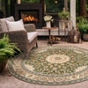 Patio Elegance Collection Area Rug -  Bower Round Green  lifestyle 141