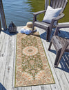 Patio Elegance Collection Area Rug -  Bower Runner Green  lifestyle 45