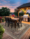 Patio Elegance Collection Area Rug -  Bower Rectangle Ivory  lifestyle 6