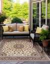 Patio Elegance Collection Area Rug -  Bower Square Ivory  lifestyle 61