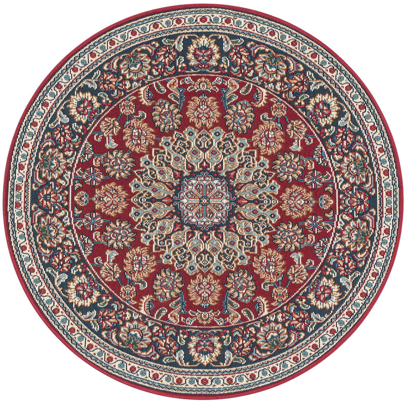 Patio Elegance Collection Area Rug -  Bower Round Red  lifestyle 36